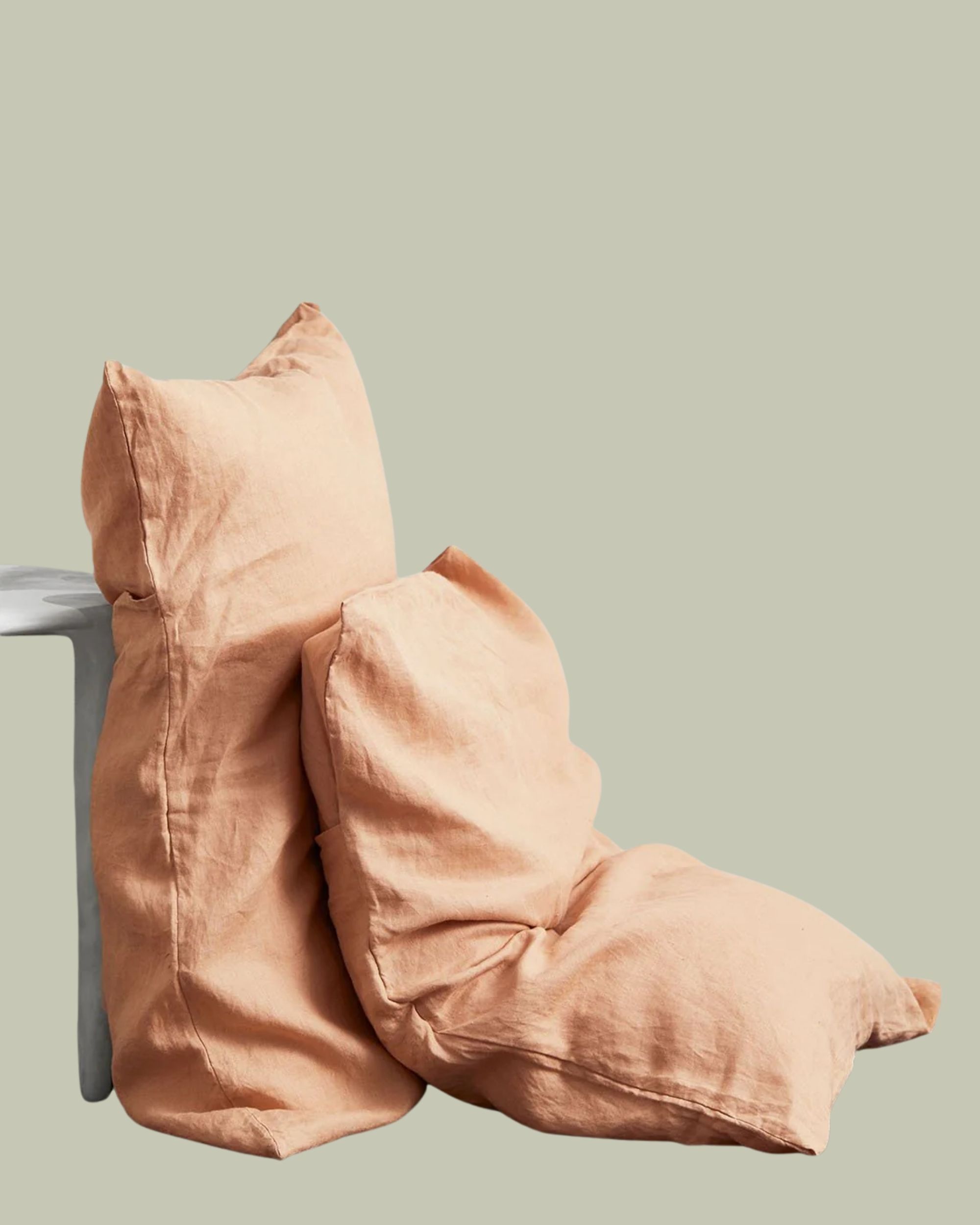 Bed Threads, Terracotta 100% French Flax Linen Pillowcases (set of Two)