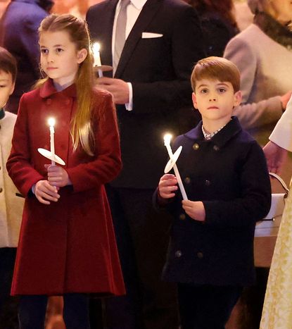 Prince Louis and Princess Charlotte at the 2023 Together at Christmas carol service