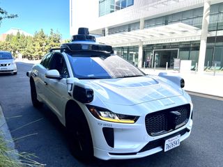 Front view of Waymo self driving car in San Francisco, California, August 20, 2024.