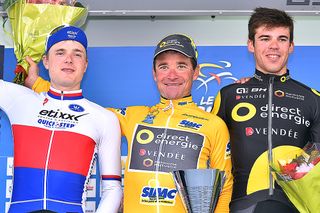 Vakoc, Voeckler and Lilian Calmejane on the final podium at Tour la Provence
