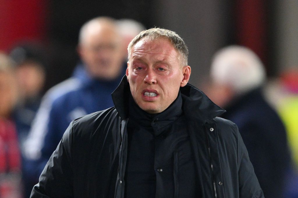 Steve Cooper, the head coach of Nottingham Forest, is pictured during the Premier League match between Nottingham Forest and Everton at the City Ground in Nottingham, England, on December 2, 2023.