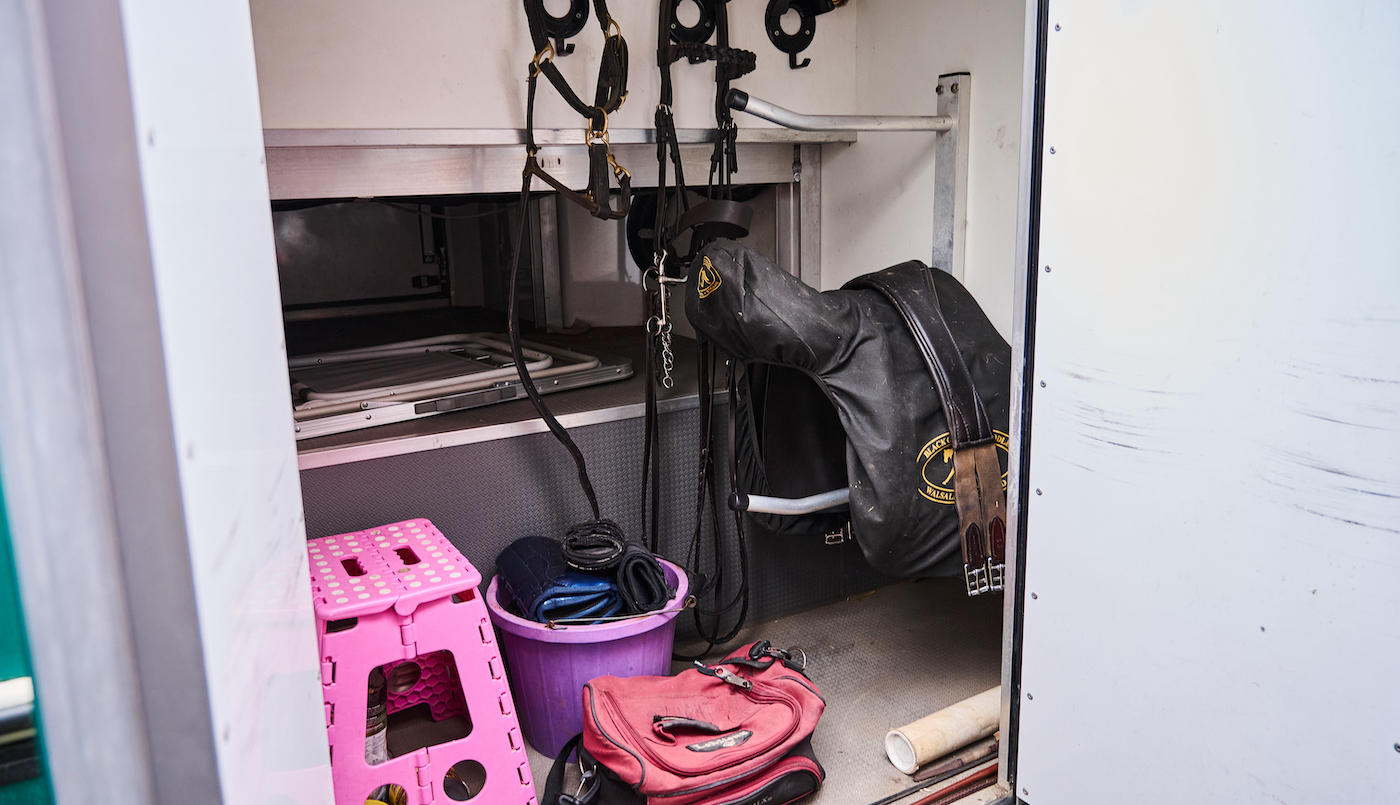 Horsebox packed and ready for a show