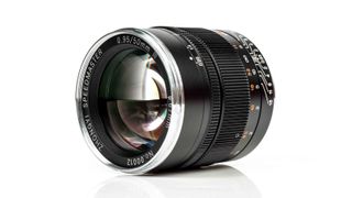 Sony has a speed limit of f/1.2, so forget anything as fast as the Mitakon Speedmaster f/0.95
