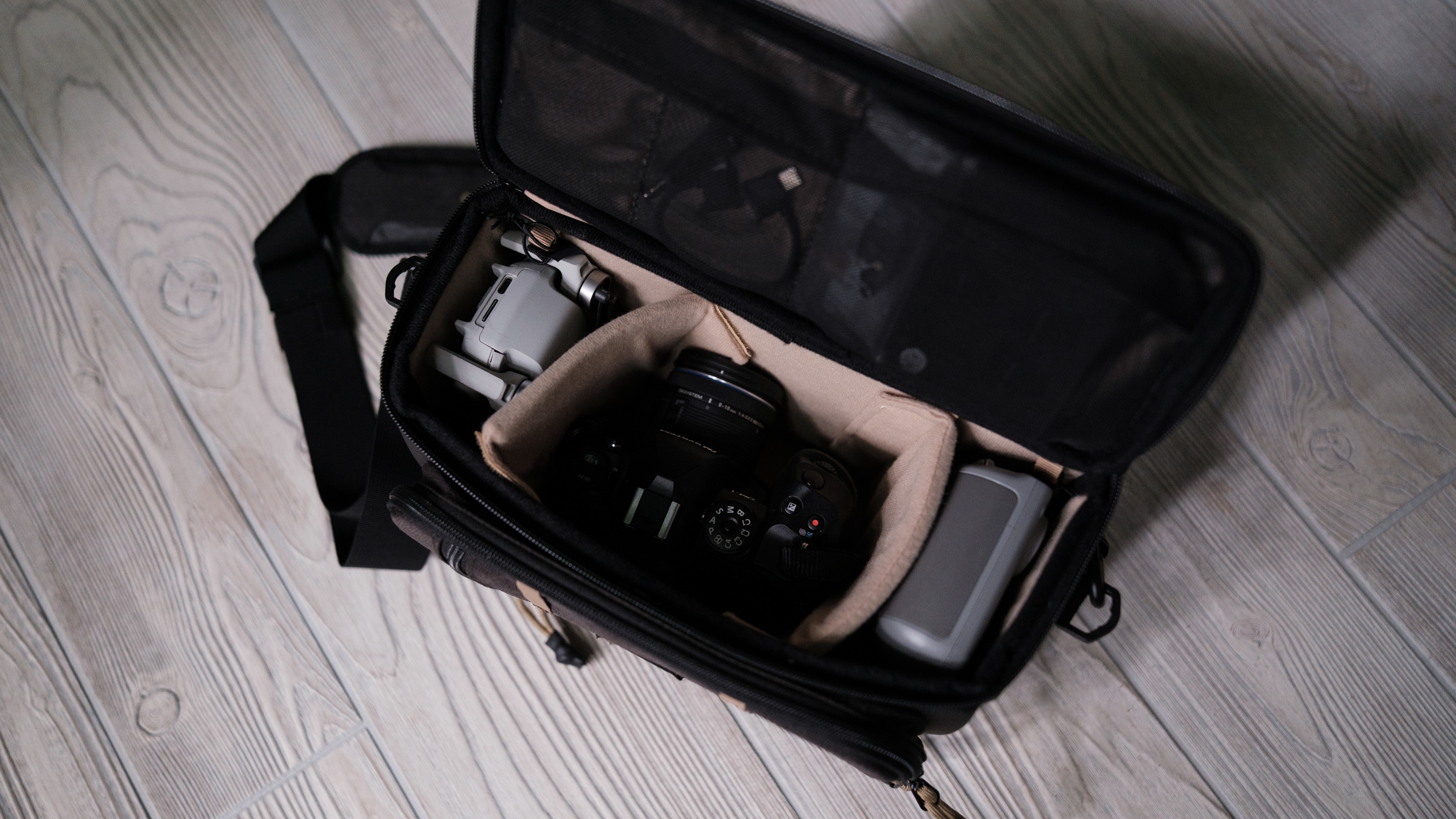 The PolarPro RoadRunner 6L shoulder bag