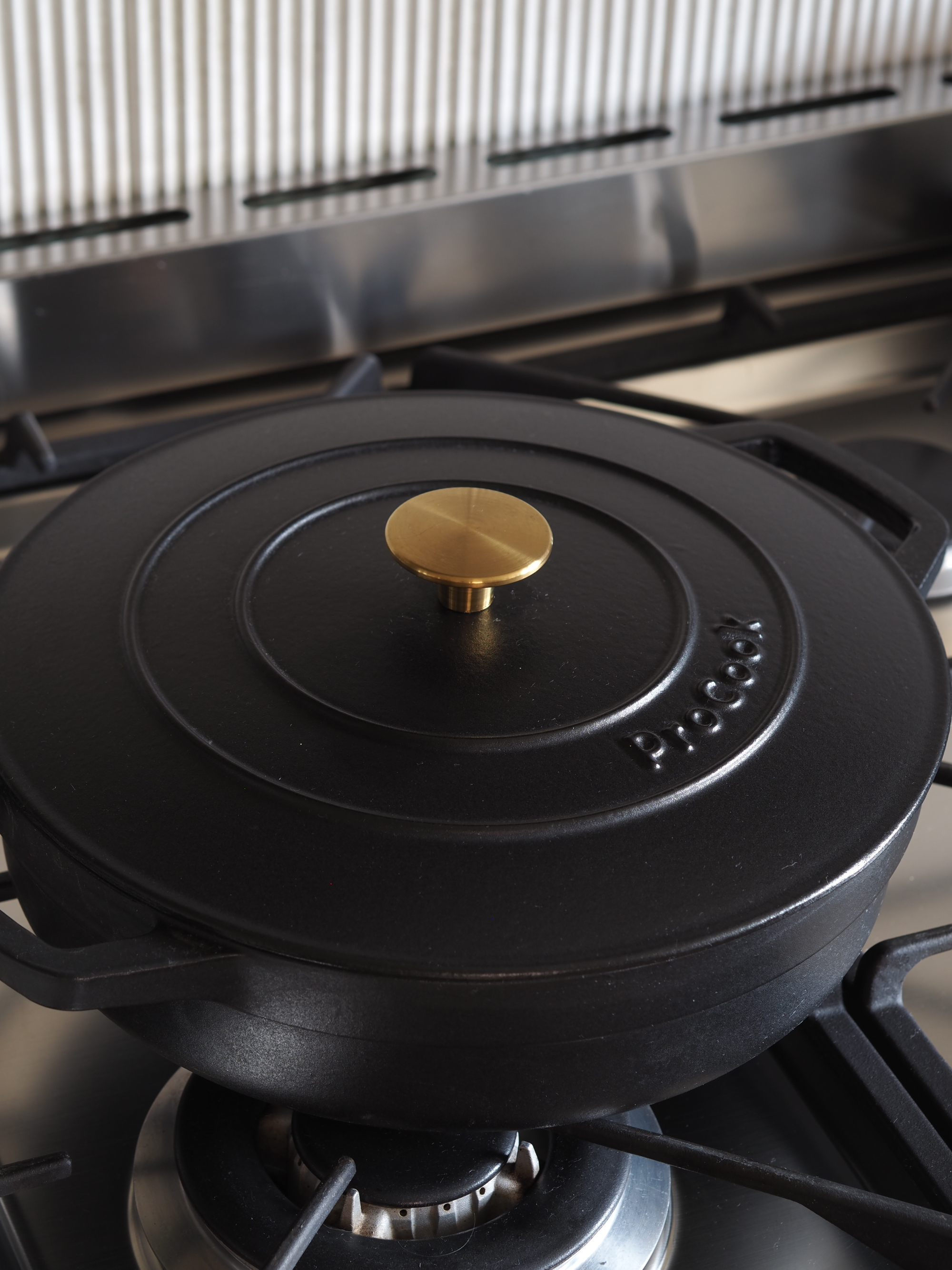 ProCook, Cast Iron Casserole Dish 30cm Oval Matte Black