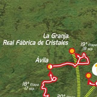 2009 Vuelta a España stage 19 map