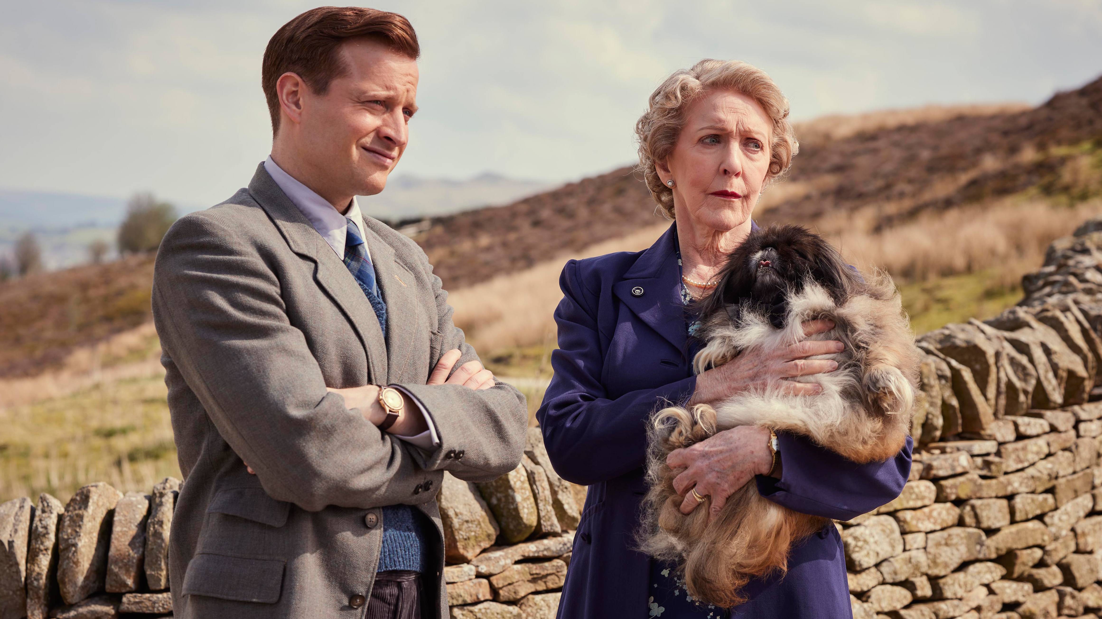 James with Mrs Pumphrey and Tricki in All Creatures Great and Small season 6