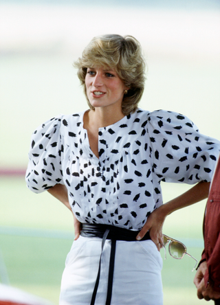 Princess Diana Watching A Polo Match In Cirencester in 1983