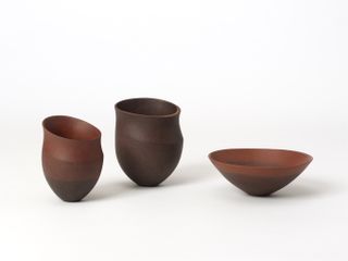 Pots with white background