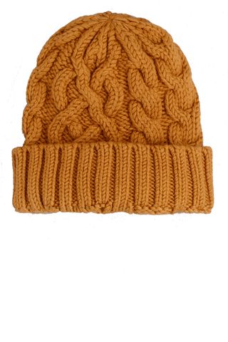 & Other Stories Mustard Cable Knit Hat, £19