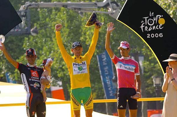 On the podium
