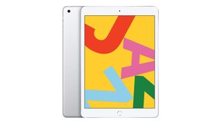 iPad (2020) on a white background