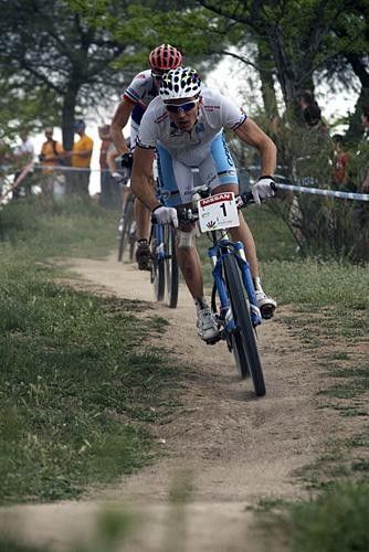 Julien Absalon (Orbea) cruises at the Madrid World Cup