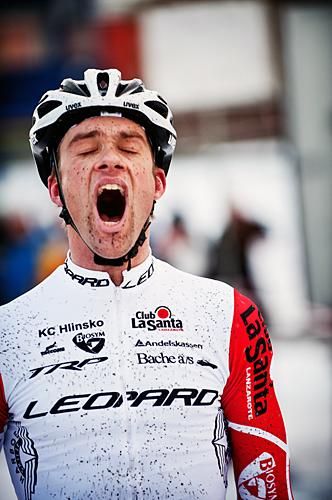 Joachim Parbo had the pressure on him to win all day and was relieved by the win.