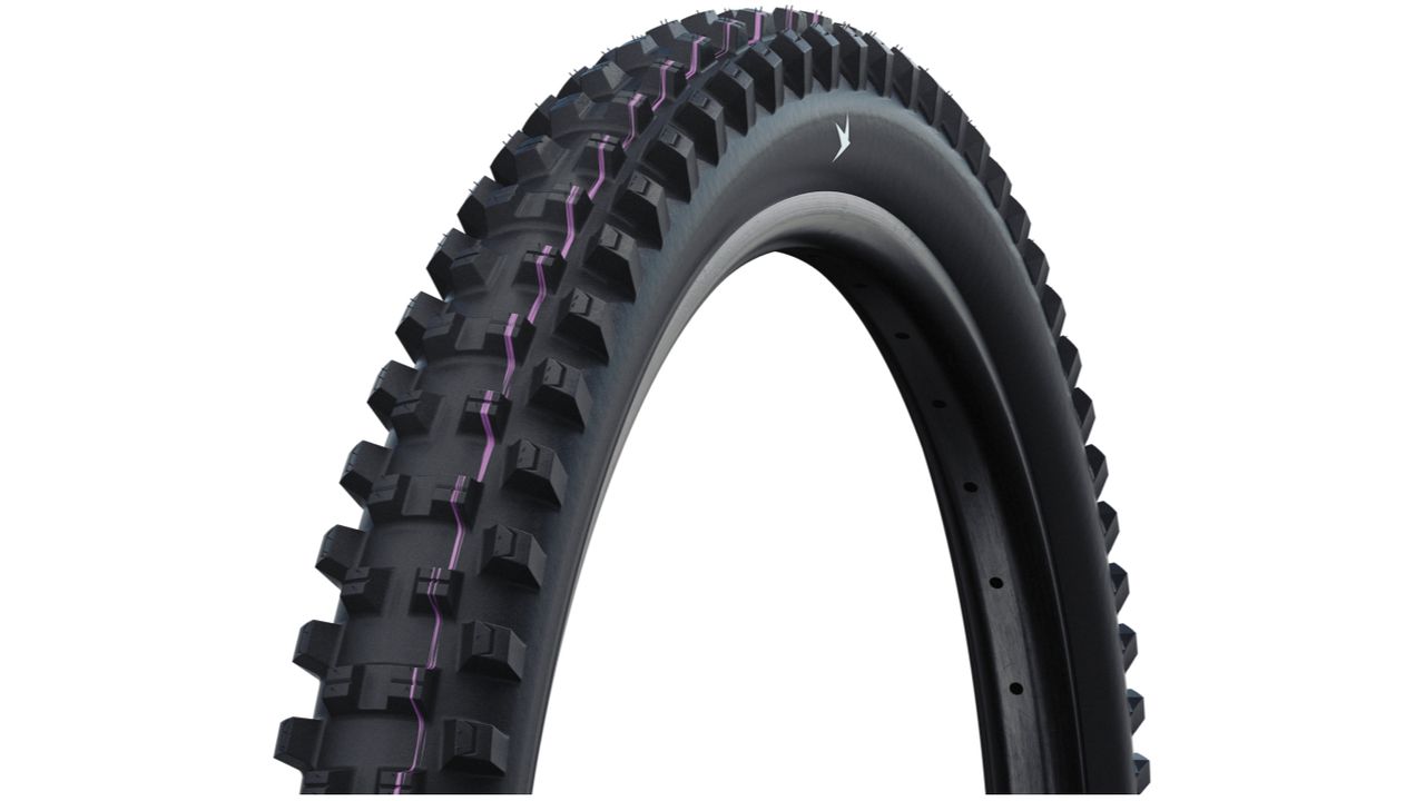 Schwalbe Shredda Front Radial gravity tire studio shot