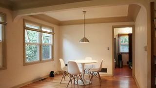 dining room with coved ceiling