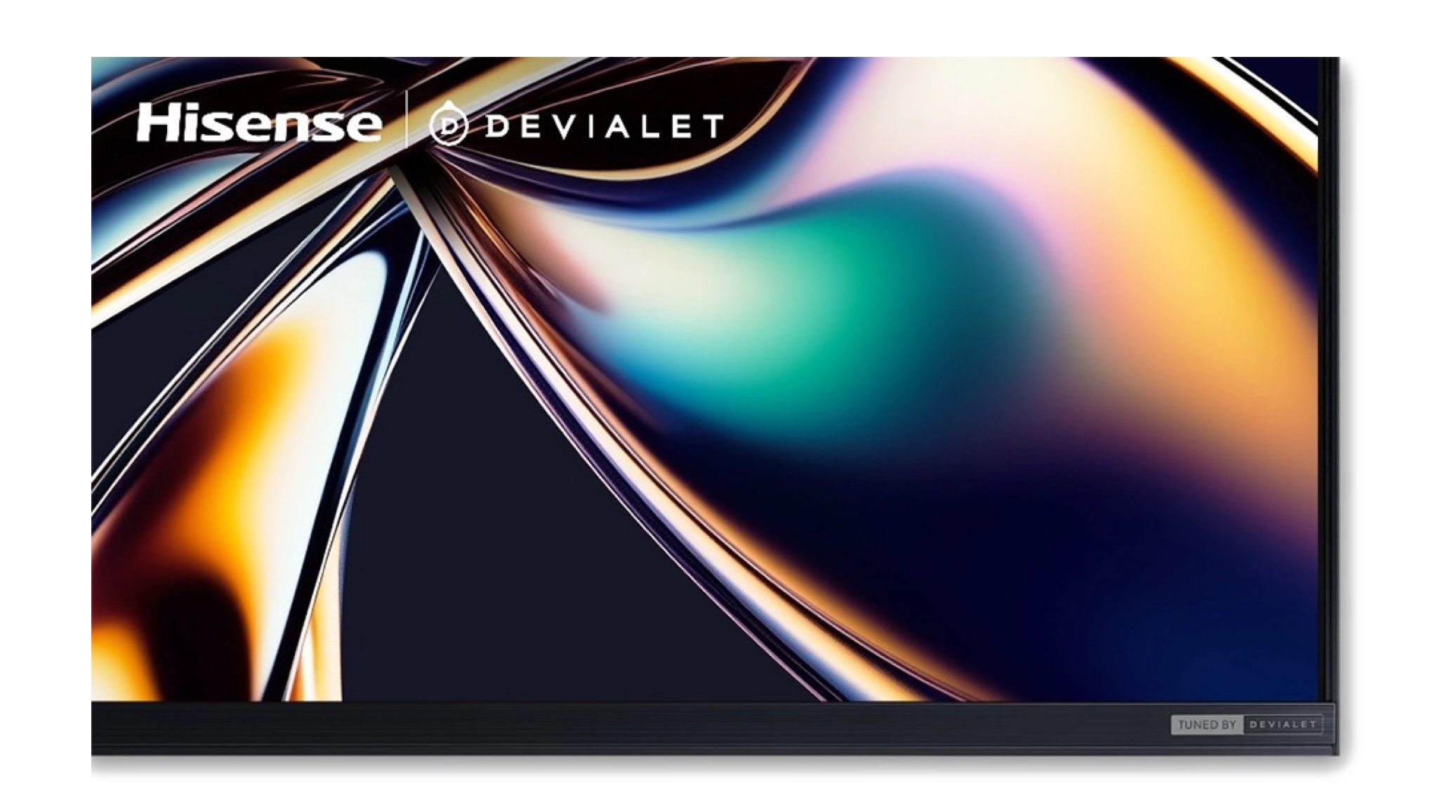 Hisense TV with Tuned By Devialet logo