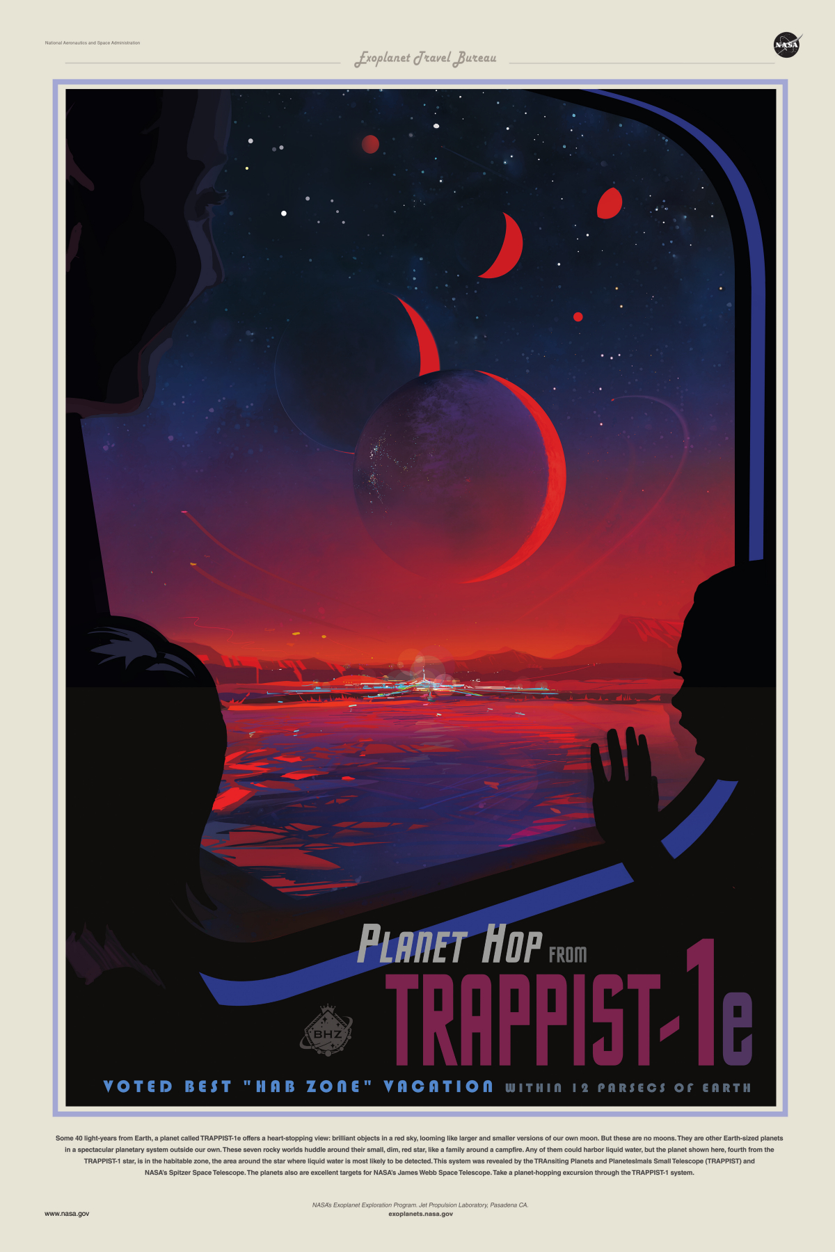 Illustration from the surface of trappist-1 e.