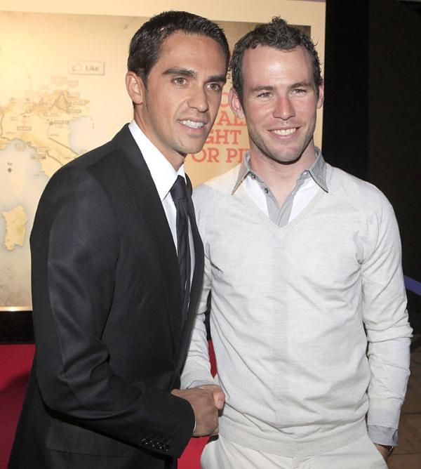 Alberto Contador and Mark Cavendish