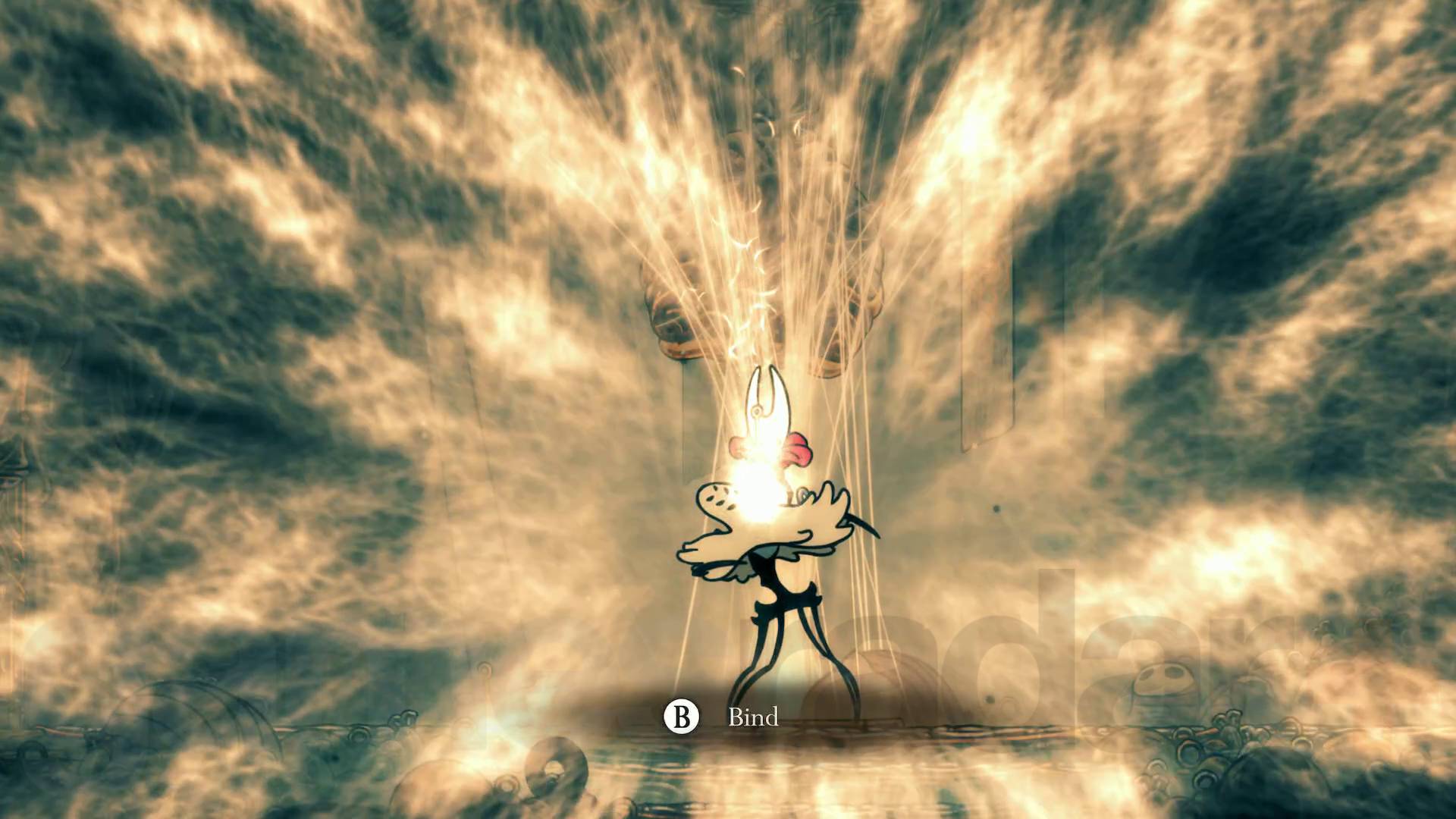 Hollow Knight Silksong Widow boss Hornet stabbing Widow and binding their power