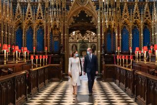 Prince William and Kate Middleton at their wedding venue Westminster Abbey