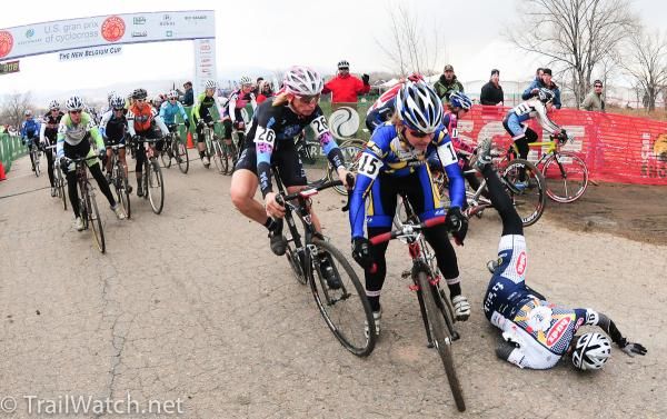 Katherine Sherwin hit the deck on the first turn