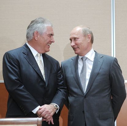 Rex Tillerson and Vladimir Putin in 2011
