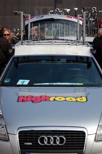 High Road has the #1 car by virtue of Andr&eacute; Greipel leading the ProTour standings, but the German is sick and can't defend his lead.