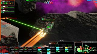Space ships face off in Nebulous Fleet Command.