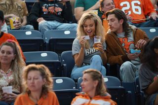 Pam at the football game in episode 6.