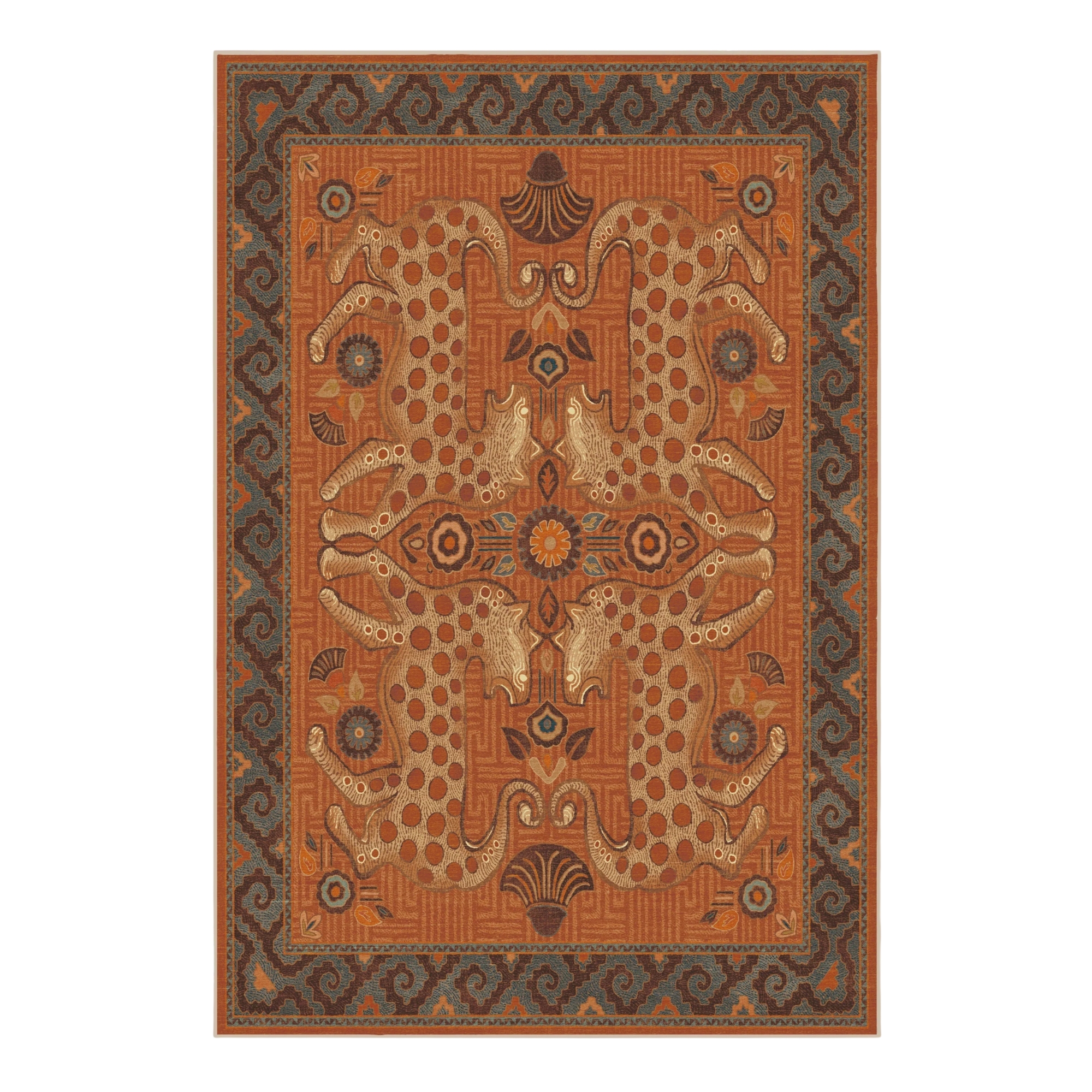 rust orange rug