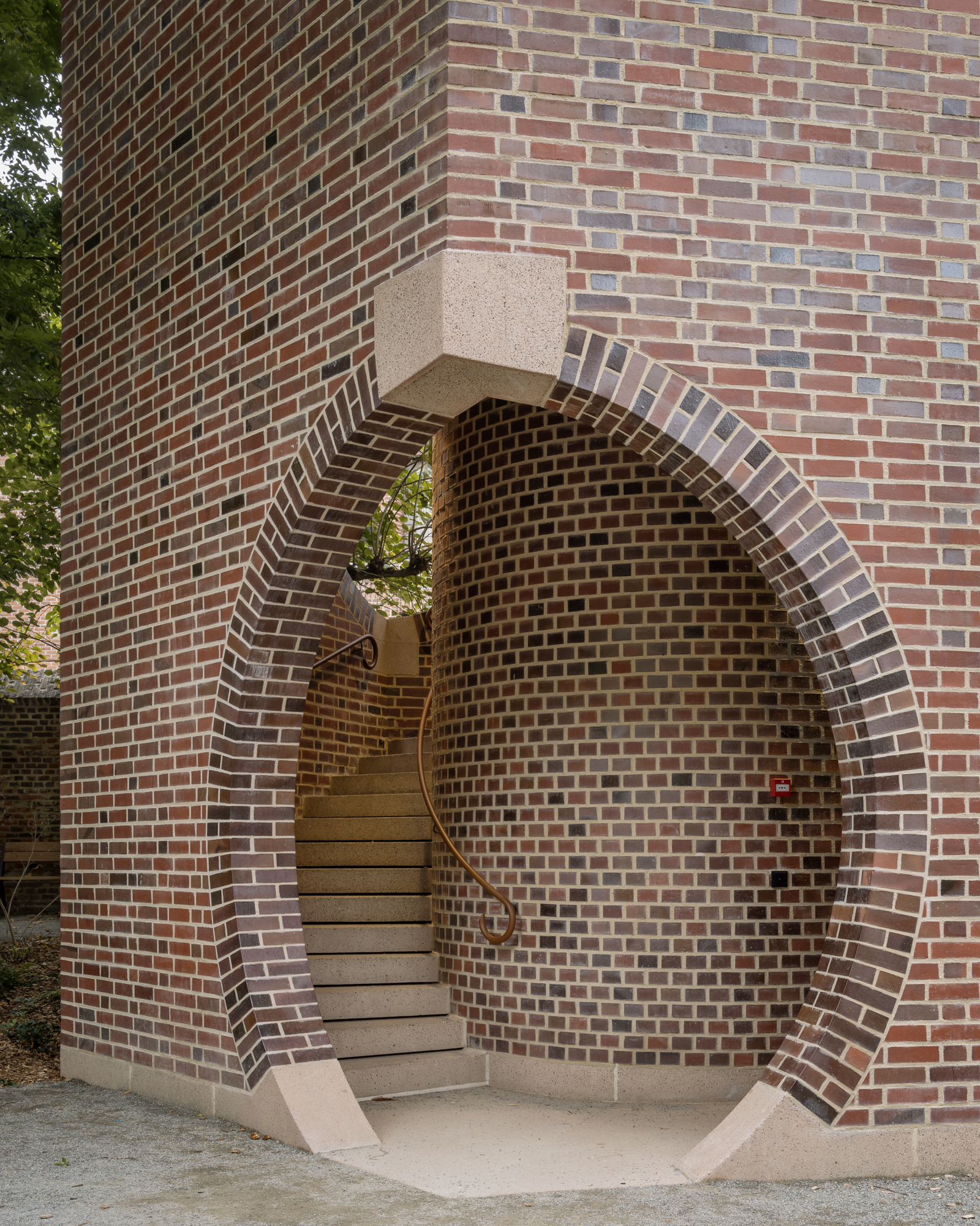 Hasselt Beguinage by David Kohn, a geometric brick structure that looks subtle but full of personality