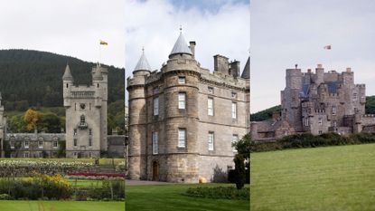 Where the Royal Family stay in Scotland on visits, seen here three royal residences in Scotland