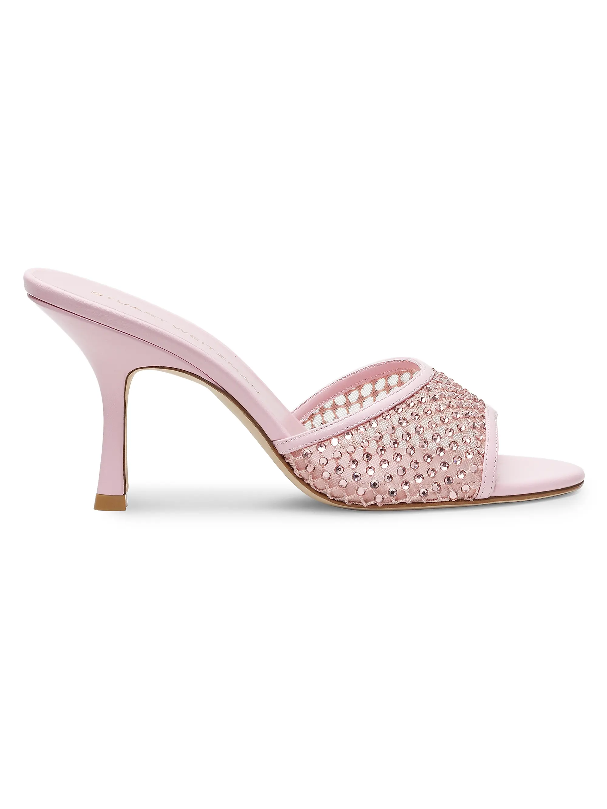 Bareitall Shine 85mm Crystal-Embellished Leather Stiletto-Heel Sandals