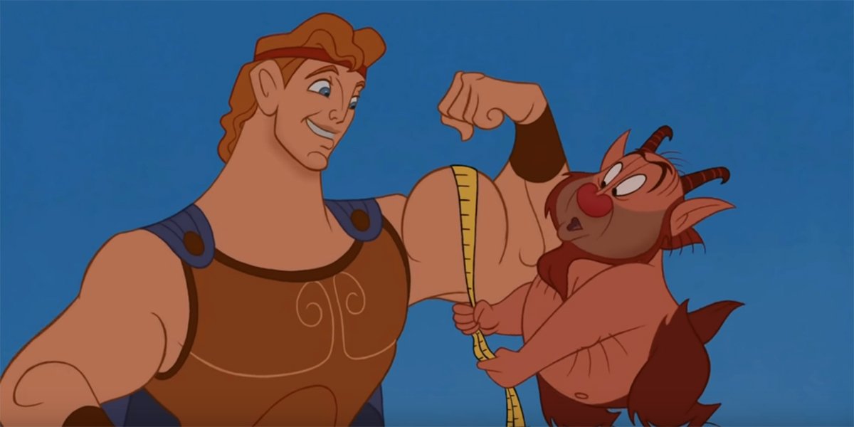 Phil Measuring Herc&#039;s biceps in Hercules