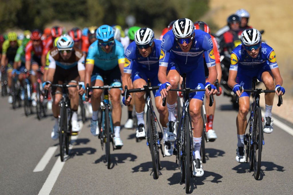 Zdenek &Scaron;tybar drives the wind-inspired break on stage 17