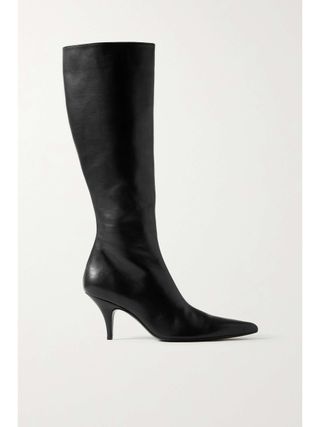 The Row Sling Leather Knee Boots