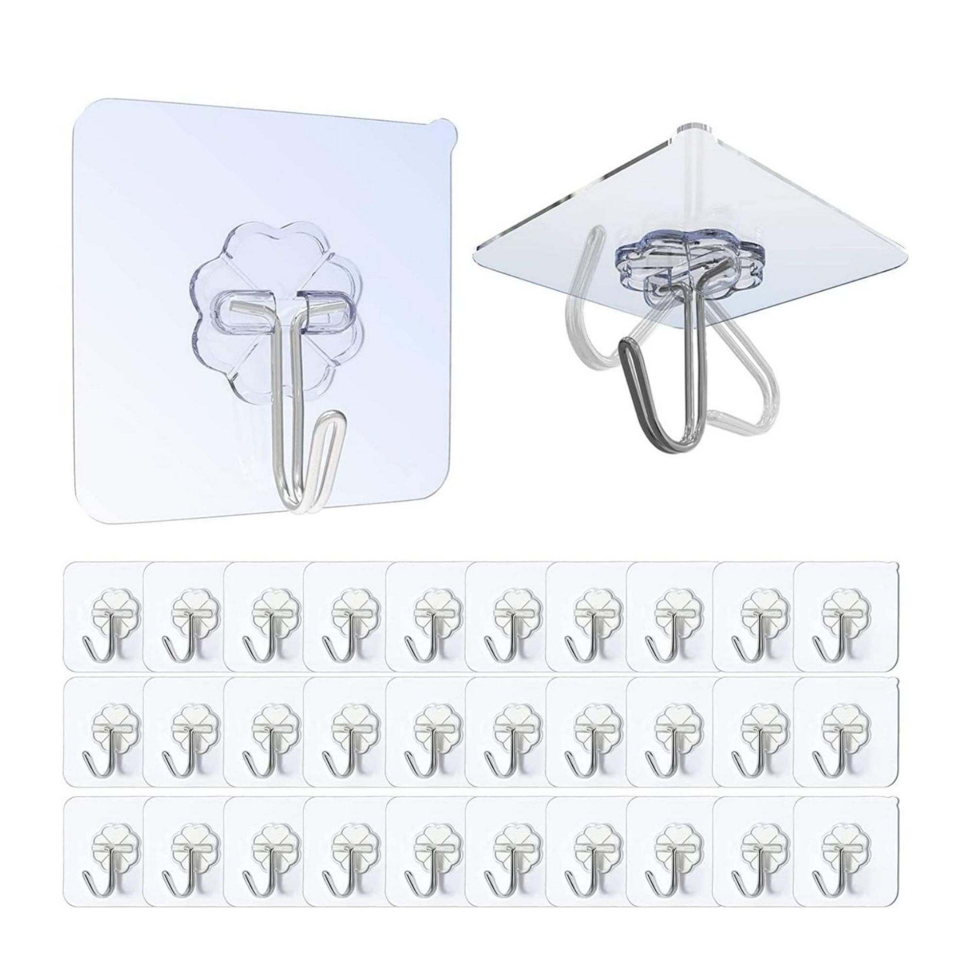 30Pcs Self Adhesive Hooks