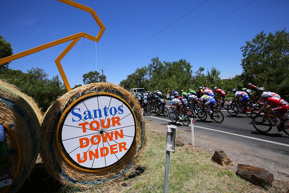 Blue skies at the Tour Down Under