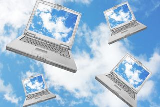 laptops in the clouds