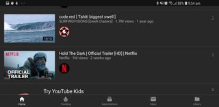 YouTubes dark mode til Android