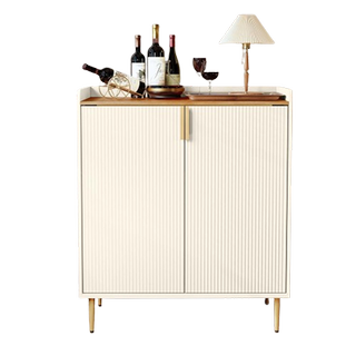 Reeded white drinks cabinet