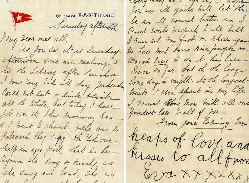 Last known letter written on the Titanic sells at auction