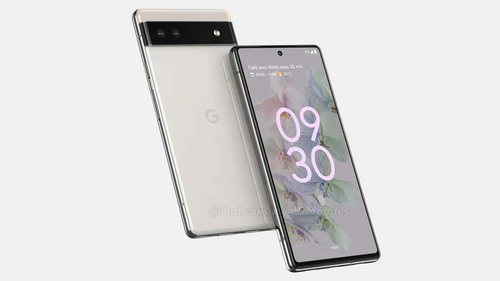 Renders of alleged leaked Pixel 6a design