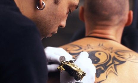 Man getting a tattoo