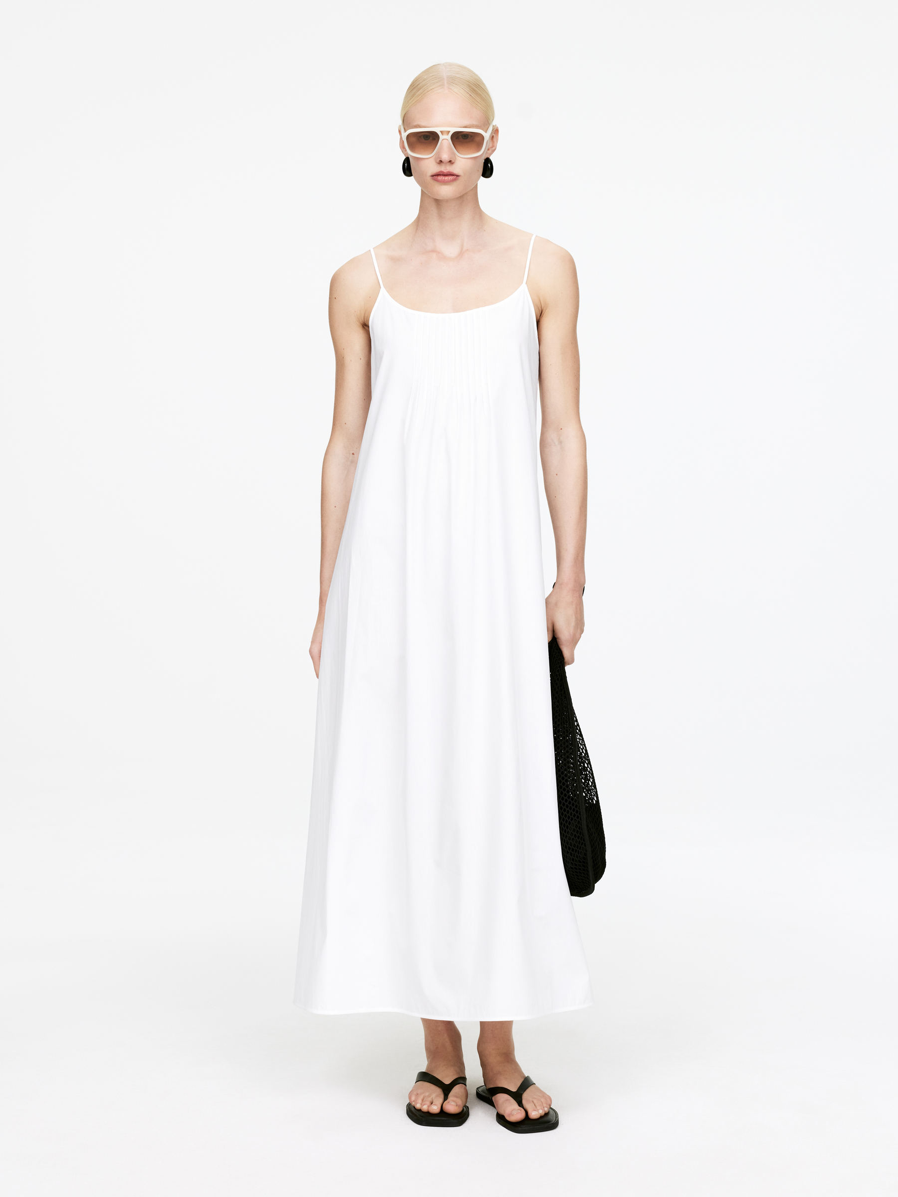 Tie-Back Dress 
 White 
 Women 
 Arket Gb