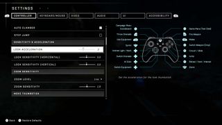 Halo Infinite controller settings default sensitivity options