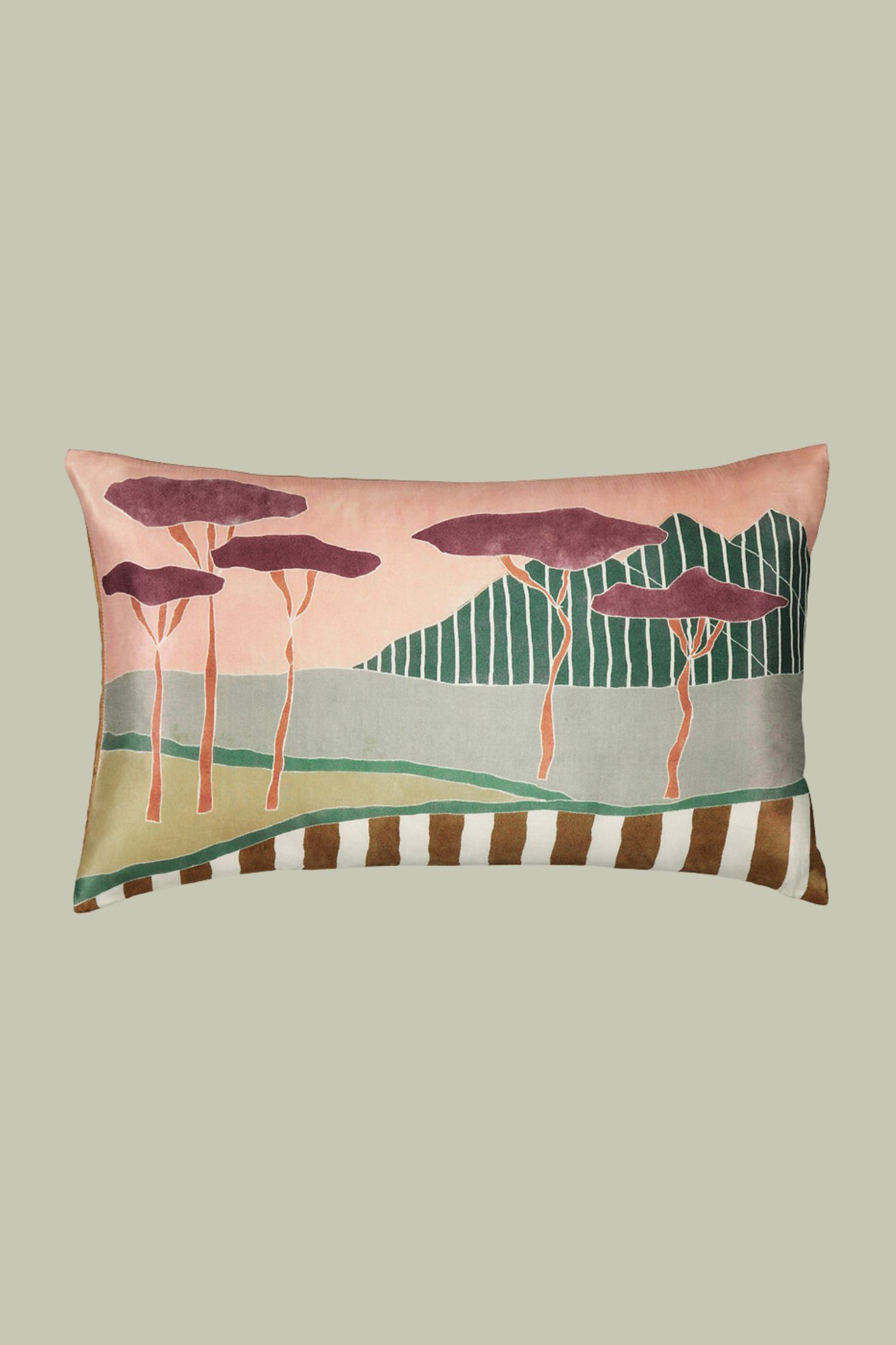 La Redoute, Solaro Landscape Pure Silk Cushion Cover
