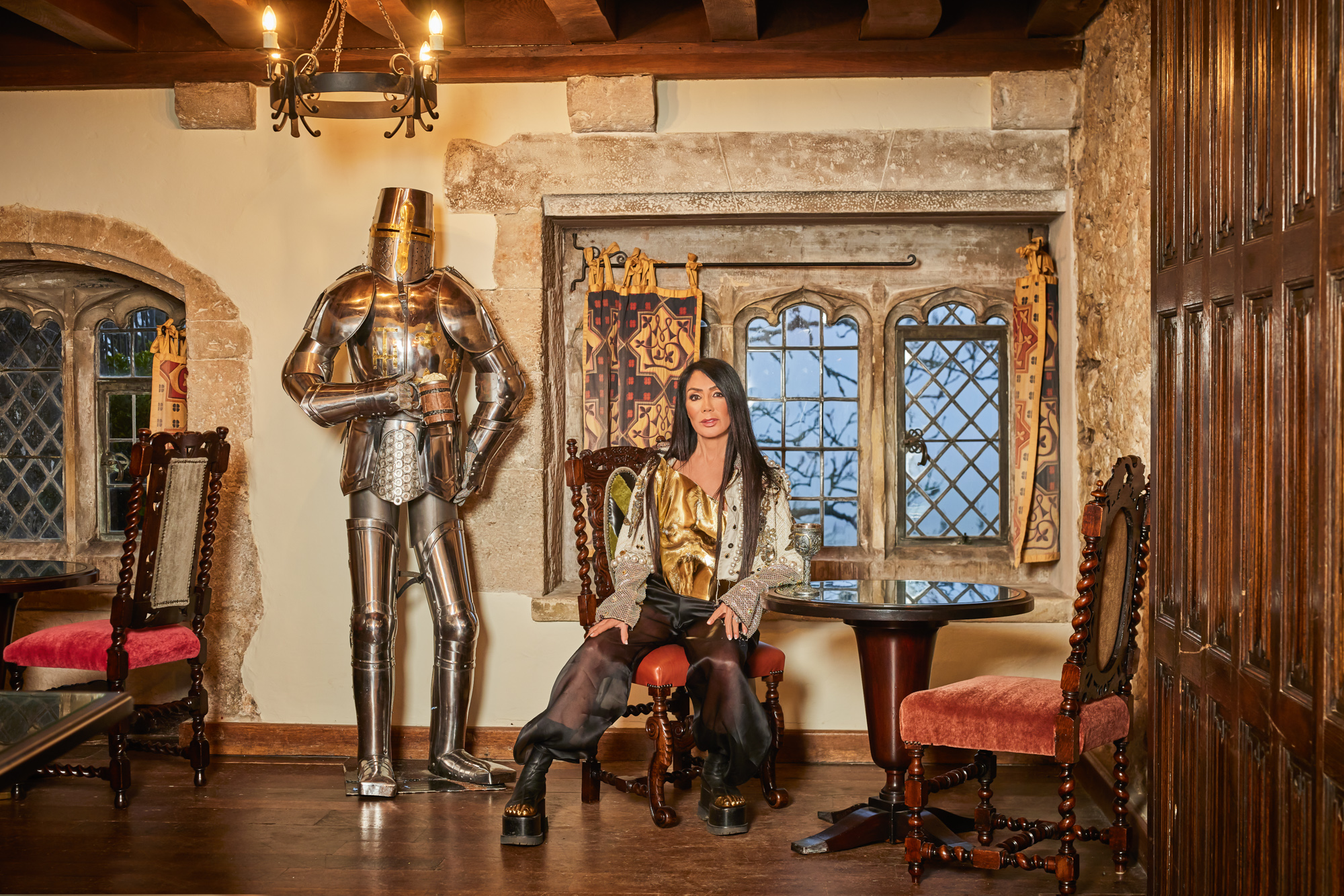 Canadian serial entrepreneur Ann Kaplan Mulholland is pictured in Lympne castle ahead of leaving UK following the abolition of the non-dom tax status.
