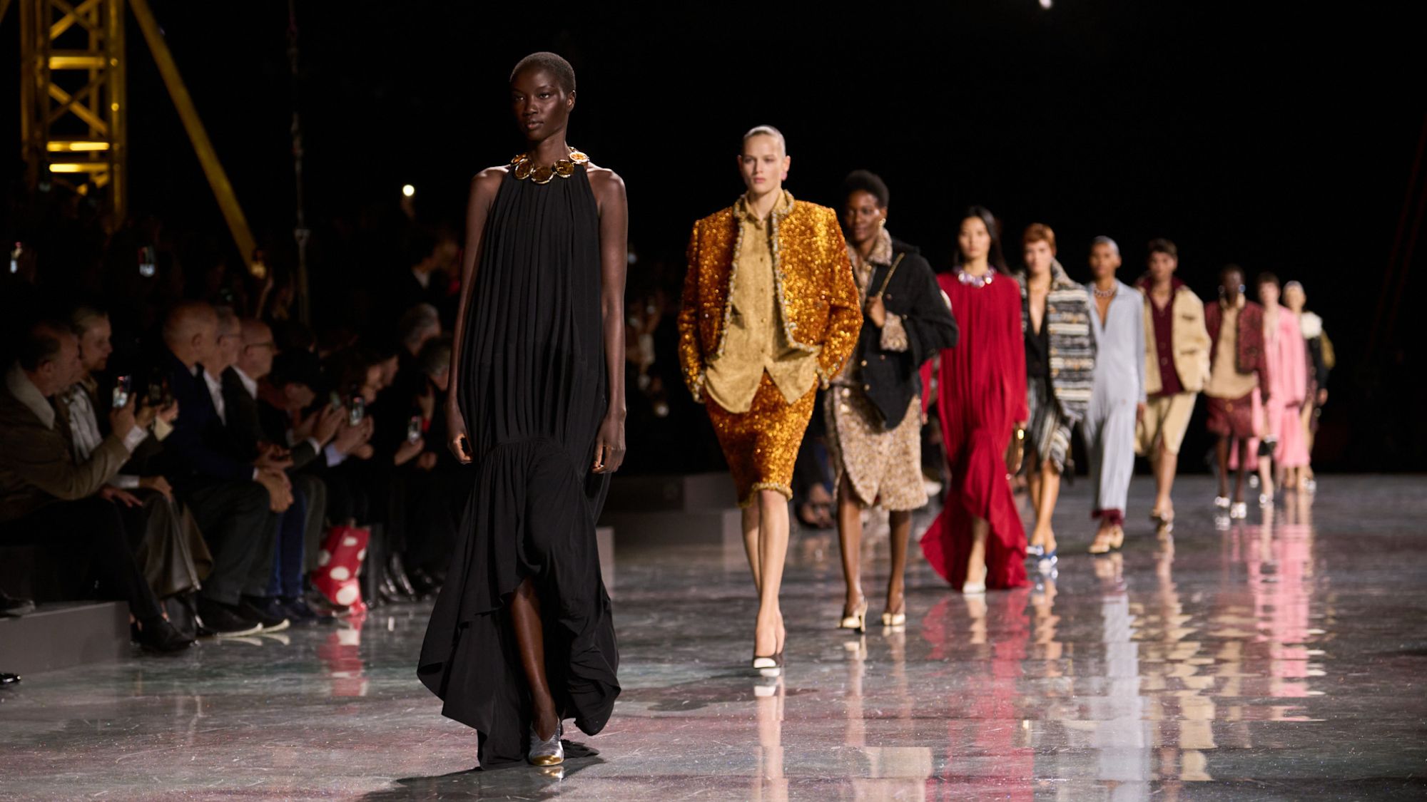 models on the catwalk for the chanel aw26 show finale